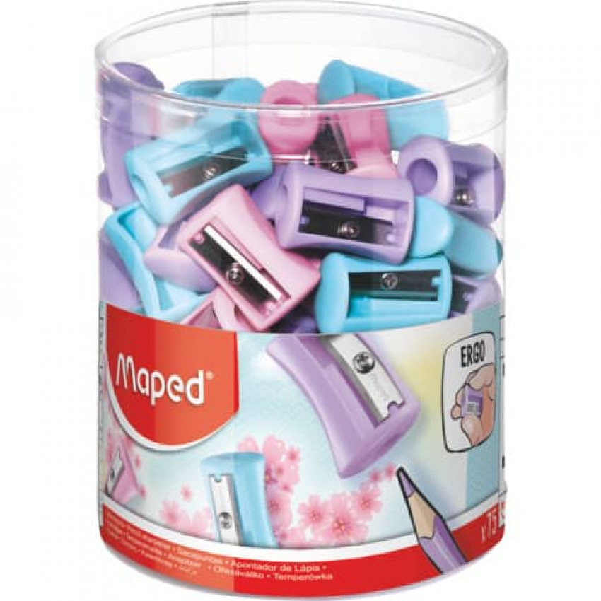 [063011] Expositor 75 afilalapices plastico 1 uso vivo pastel maped