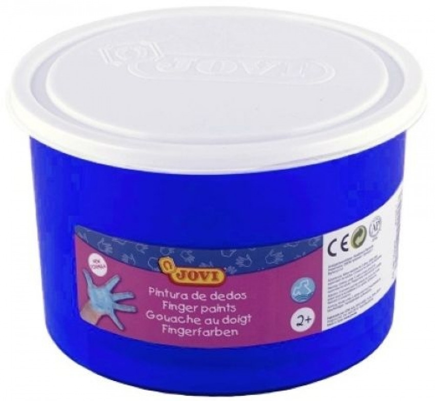 [56121] Bote pintura de dedos 500ml azul
