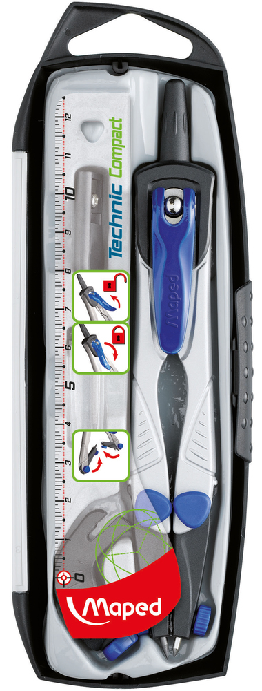 [538700] Compases technic compact 4 piezas maped