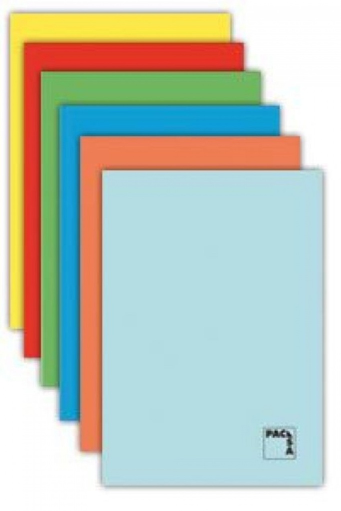 Paq/10 libreta a5+ 48h 70g cuadricula 5x5 c/m tapa gofrada colores surtidos pacsa