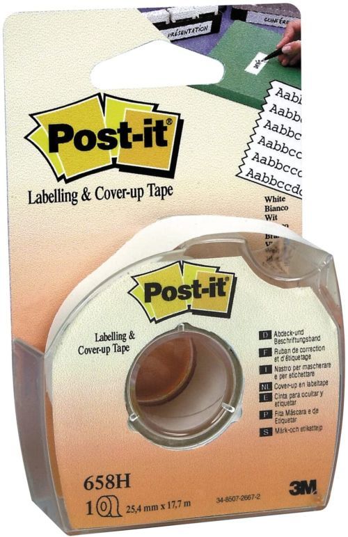 Cinta adhesiva post-it 18mx25mm para ocultar y etiquetar 658-hd