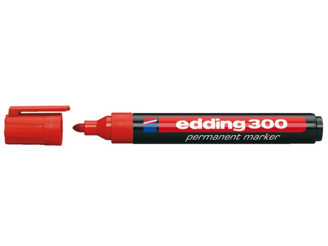 c/10 rotulador edding 300 rojo marcador permanente
