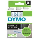 Cintas dymo d1 12mmx7m azul/blanco
