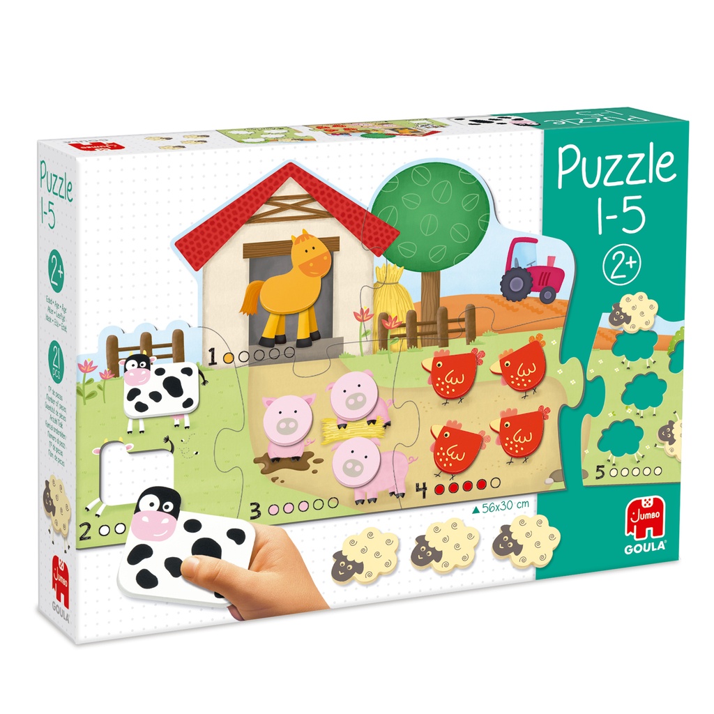 1-5 puzzle, aprende a contar de 1 al 5.
