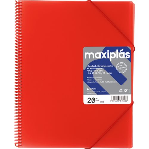 [39832051] TARIF.GRAF.ESP.PP MAXIPLAS A4 20 F.ROJO