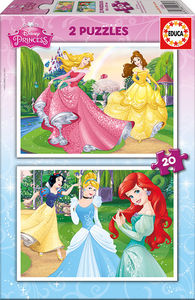 PRINCESAS DISNEY 2 PUZZLES 20 PIEZAS