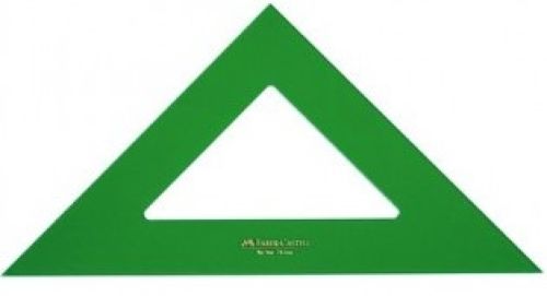 FABER - CASTELL ESCUADRA SIN GRADUAR 21CM VERDE