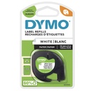 CINTA DYMO LETRATAG PAPEL NEGRO/BLANCO 12MMX4M