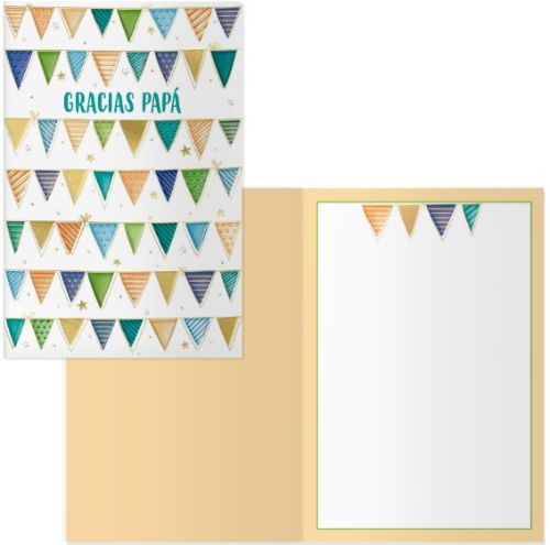Pack 6 tarjetas felicitación. Modelo día padre-garland