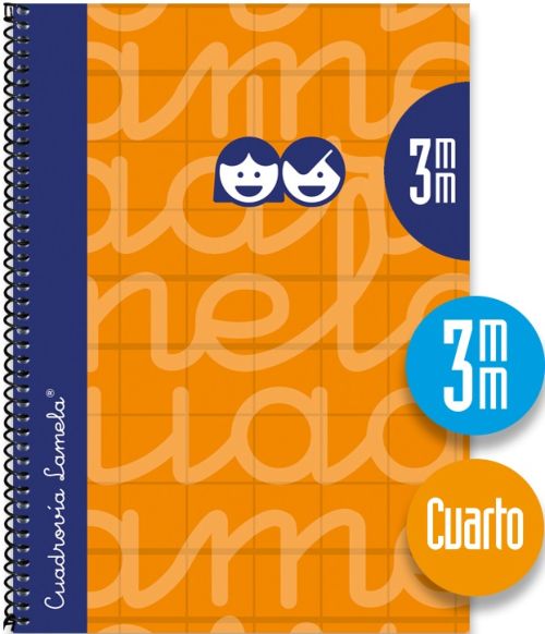 CUADERNO ESPIRAL 4º 80H 90G 3MM NARANJA CUADROVIA EXTRADURA