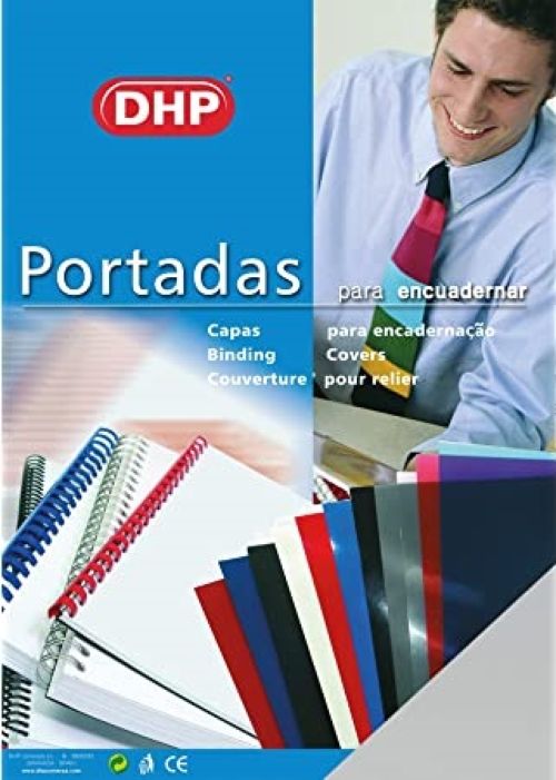 [22111] DHP PORTADAS 0,45 POLIPROPILENO A4 NEGRO P/100