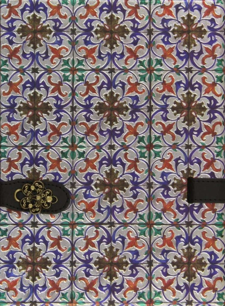 Cuadernos azulejos Portugal rojo azul broche