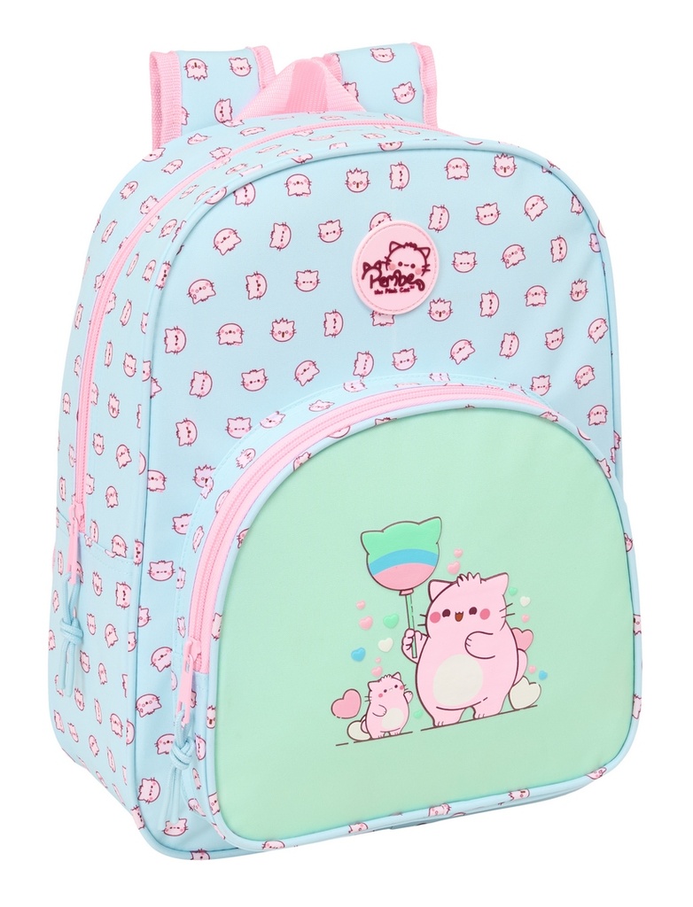 MOCHILA INFANTIL ADAPTABLE CARRO PEMBE THE PINK CAT 26x34x11cm
