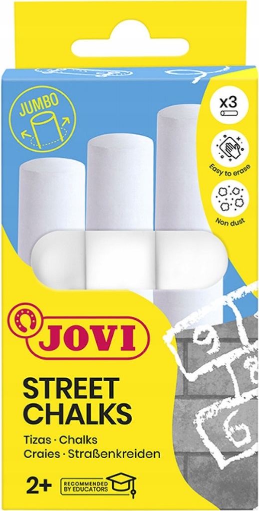 [1031] Estuches 3 tizas jumbo color blanco street chalks