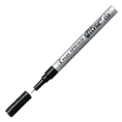 [SC-S-EFE] c/12 Rotulador super color sc plata punta 1,0mm permanente extra fino