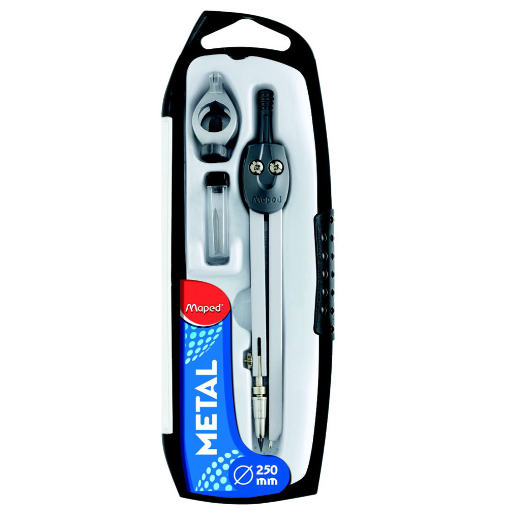 COMPAS ESCOLAR START 3 PIEZAS con adaptador universal Maped