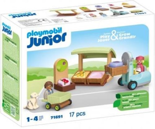 PUESTO ECOLOGICO DE Y CARRETILLA PLAYMOBIL JUNIOR
