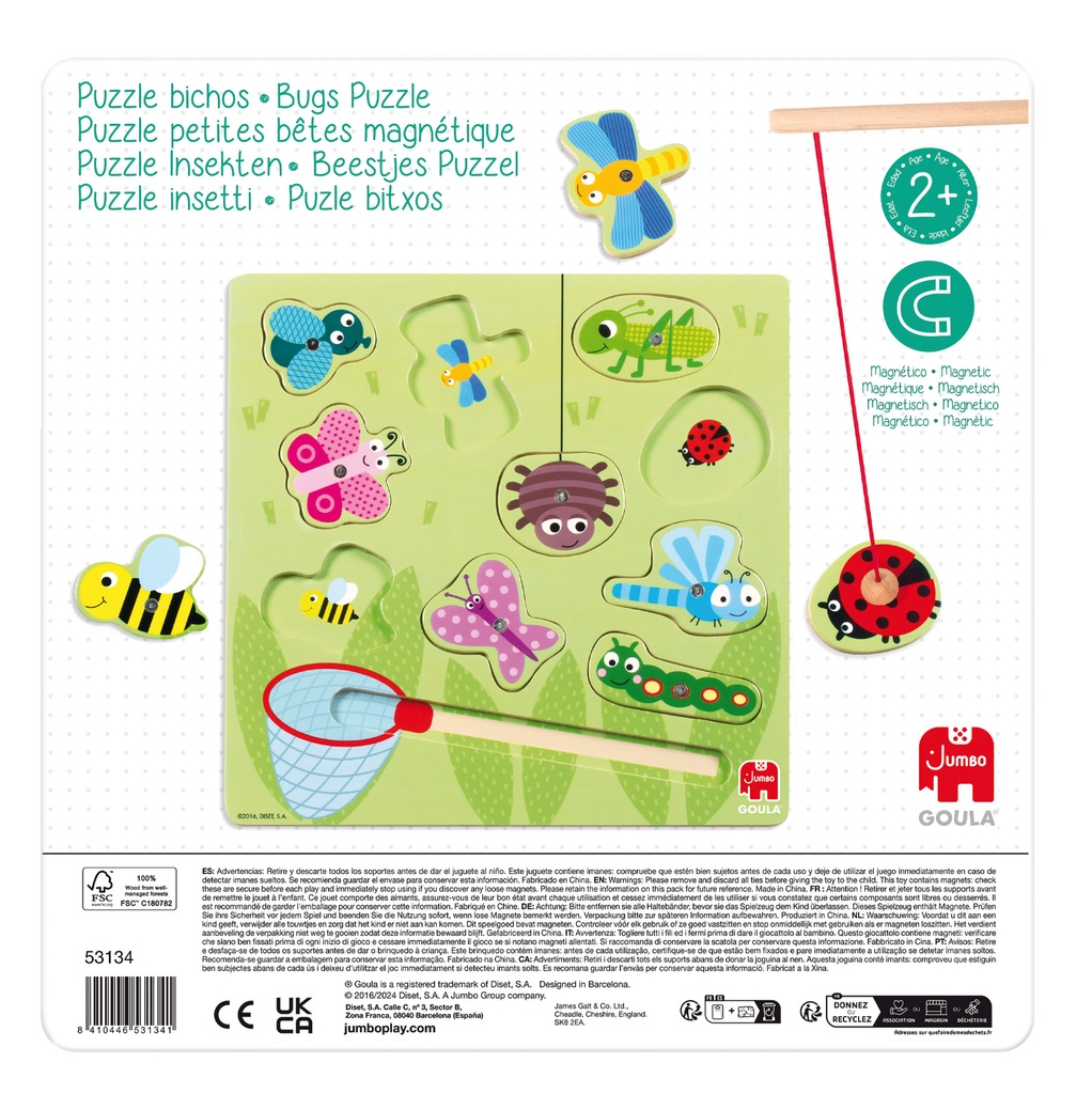 Cazamariposas bichos puzzle magnético