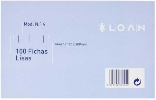 FICHAS LOAN LISAS 125x200 (Paq.100)