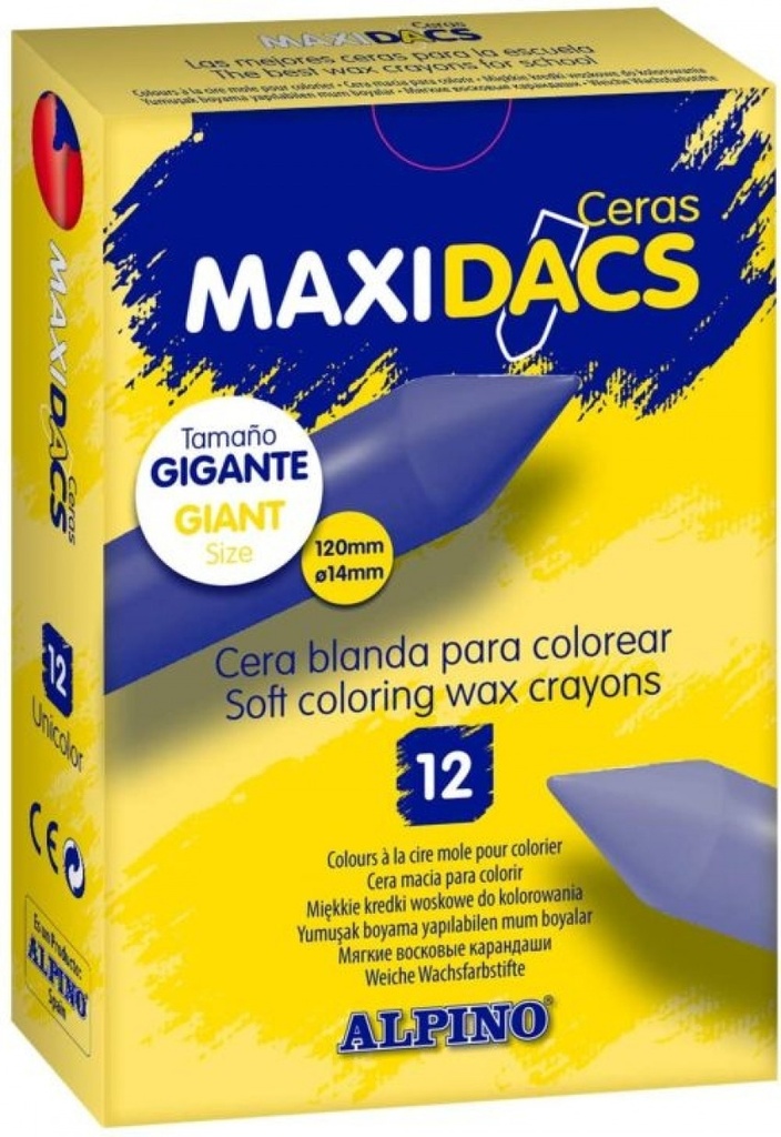 CERAS ALPINO MAXIDACS AZUL CELESTE C/12