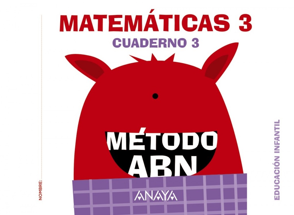 nivel III cuaderno matemáticas 3  abn  infantil 5 años