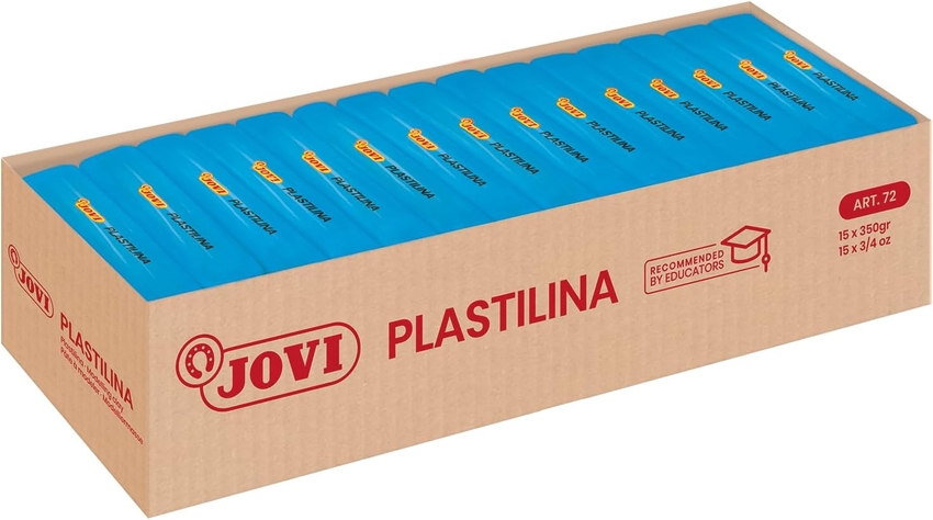 C/15 TACOS PLASTILINA JOVI 72 GRANDE 350G. AZUL CLARO