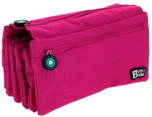 PORTATODO CUADRUPLE PLANO BITS &amp;BOBS MAGENTA 23X12 CM