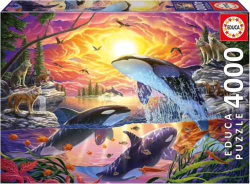 PUZZLE 4000 PIEZAS ORCAS Y LOBO