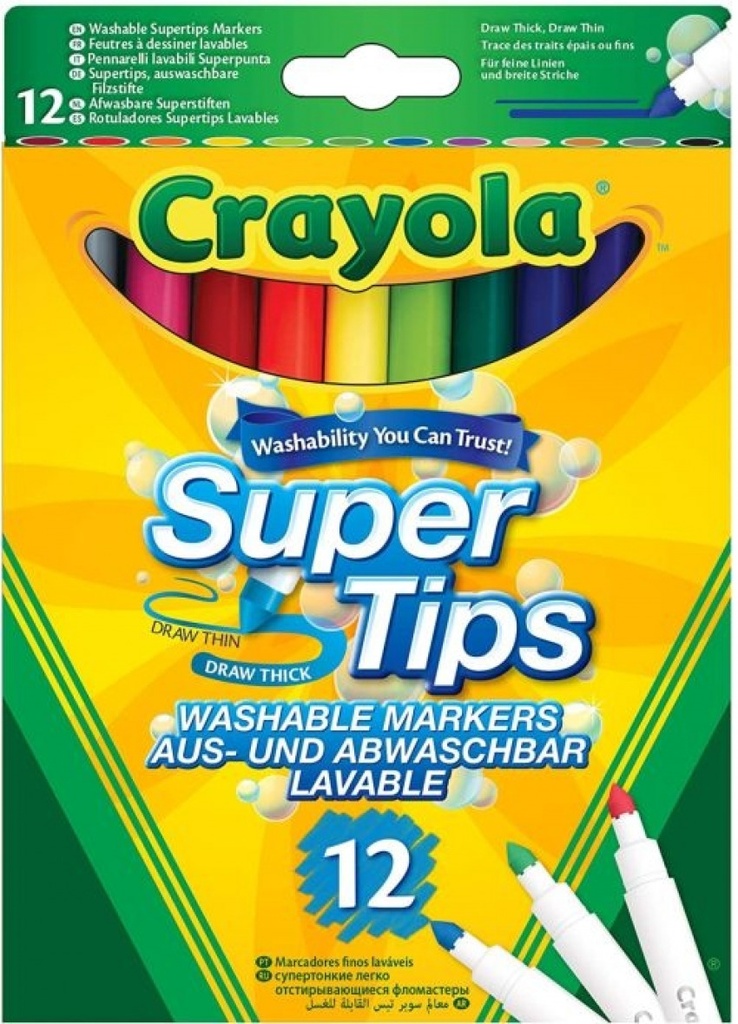 ROTUL.CRAYOLA LAVABLE SUPER CAJA 12