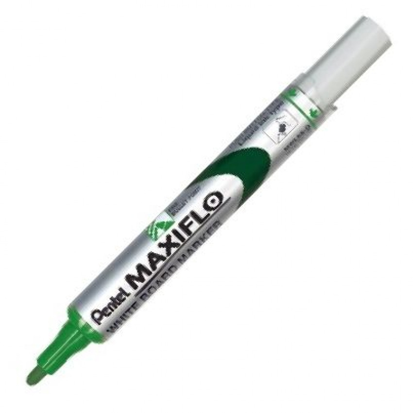 [MWL5S-Pentel-D] C/12 rotulador para pizarra blanca maxiflo s color verde punta media pentel