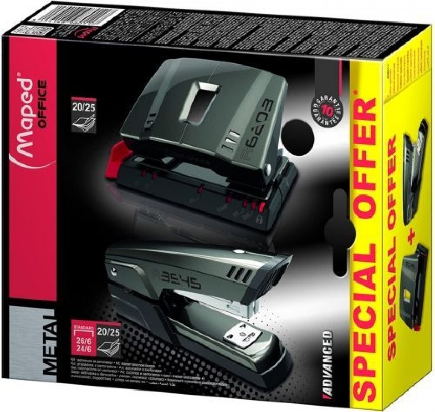 [898011] Kit de grapado advanced metal grapadora+taladro 20/25 hojas