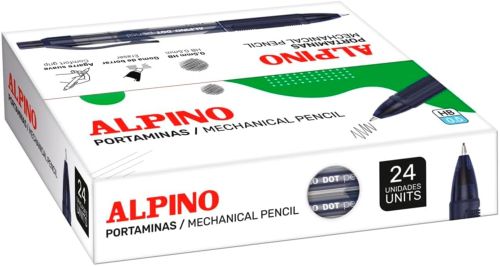 C/24 portaminas + goma alpino dot pencil 0,5mm hb