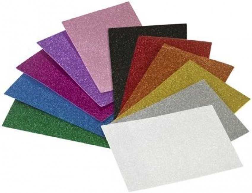 Pack 3 láminas goma eva color naranja efecto purpurina 40x60