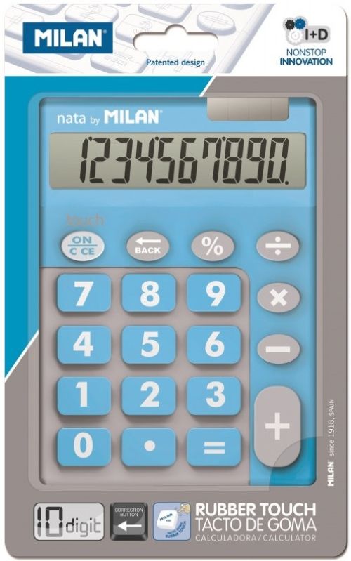 [150610TDBBL] CALCULADORA TOUCH DUO AZUL 10 DIGITOS MILAN