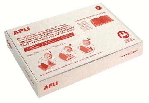 [16908] C/100 FORRO LIBROS AJUSTABLE 29,5X53CM PVC 130 MICRAS APLI