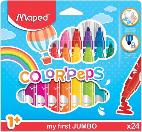 [846222] Estuche 24 rotuladores color'peps early age jumbo maped