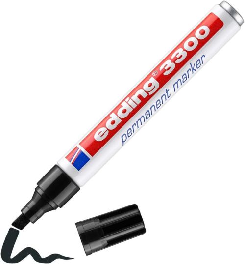 [3300-01##10] c/10 rotulador Edding 3300 negro marcador punta biselada