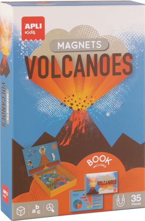 [20140] Juego magnetico educativo volcanes 35 piezas imantadas