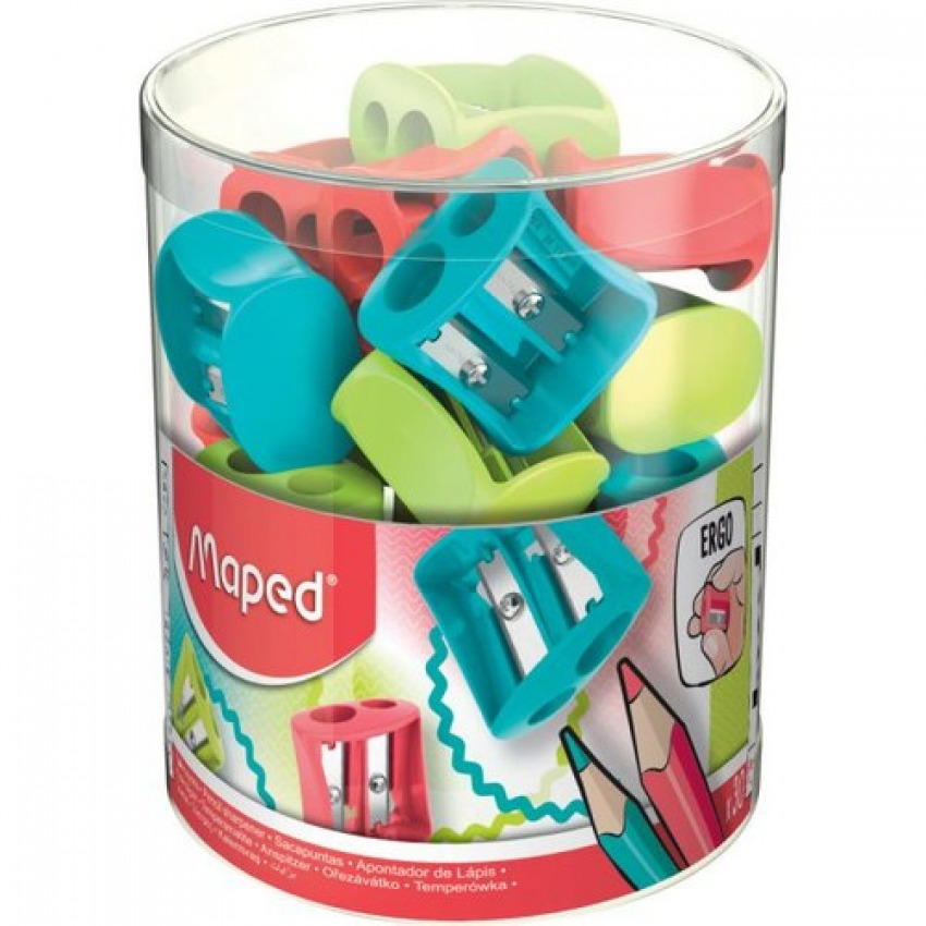 [062511] Expositor 30 afilalapices plastico vivo doble maped