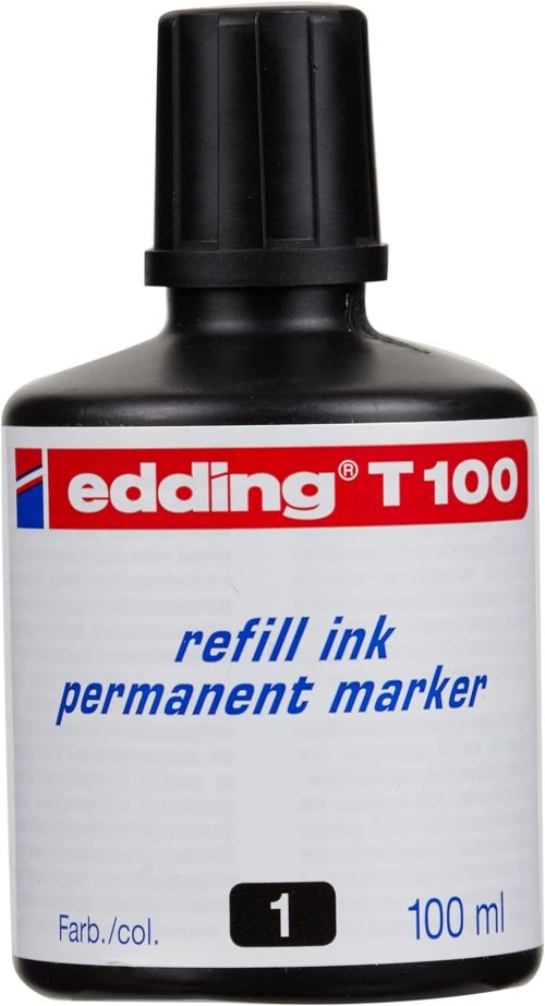 [4-T100001] Bote de tinta rotulador edding t-100 100ml negro