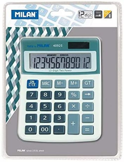 [8411574021780] Blíster calculadora de sobremesa azul 12 dígitos