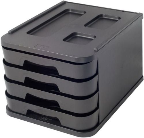 FICHERO CON 4 CAJONES DE SOBREMESA NEGRO RECYLINE