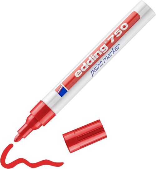 [4-750002] C/10 ROTULADOR EDDING 750 ROJO 02