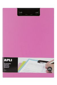 CARPETA A4 CON PINZA SUPERIOR POLIPROPILENO FOAM ROSA