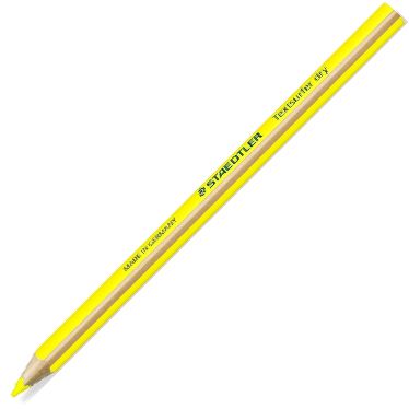 [128 64-1] C/12 lápices fluorescentes Jumbo amarillo