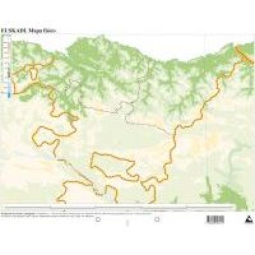 Paq/50 mapas euskadi fisico mudos