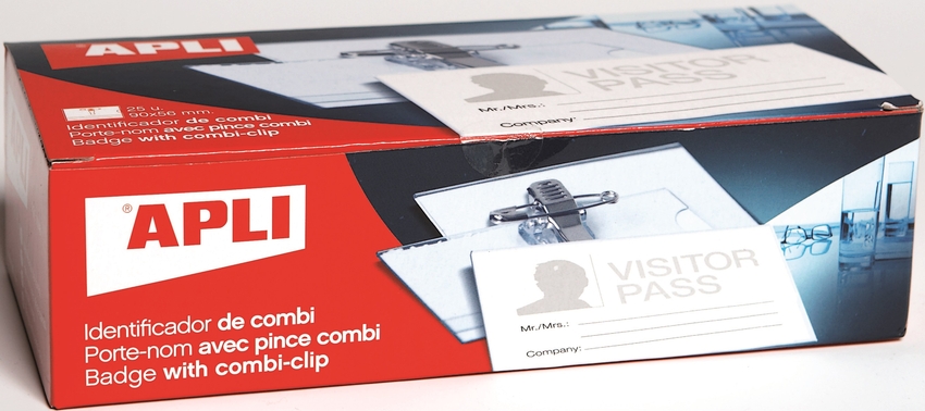 C/25 IDENTIFICADOR COMBI PINZA + AFILER 90X56 MM