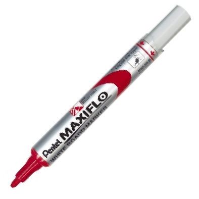 C/12 rotulador para pizarra blanca maxiflo s color rojo punta media pentel