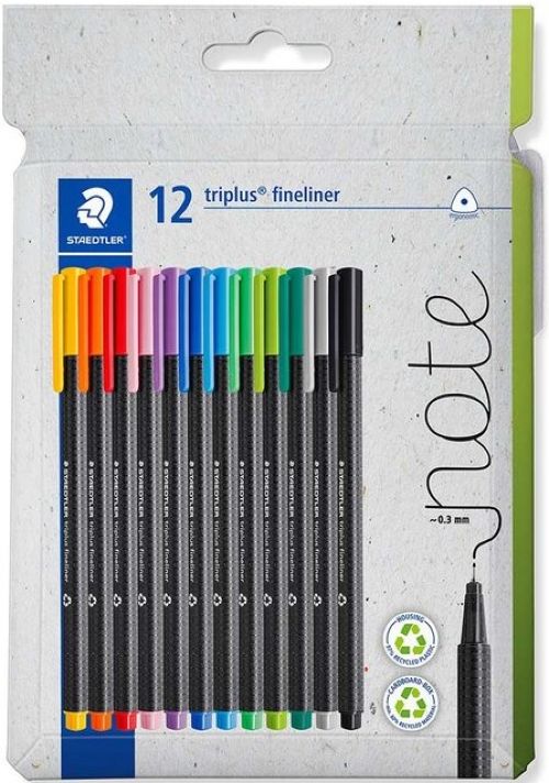 334 C12 rotulador de punta fina Superfino Negro, Azul, Verde, Gris, Azul claro, Verde claro, Naranja, Rosa, Rojo, Violeta, Amarillo 12 pieza(s)