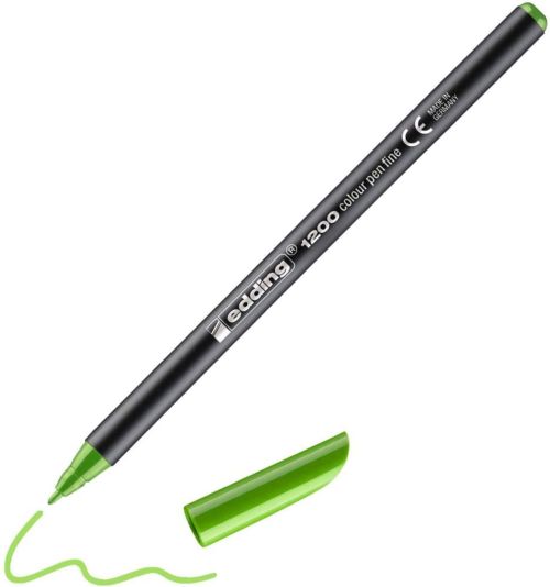 c/10 rotulador edding 1200 verde claro 11 punta de fibra